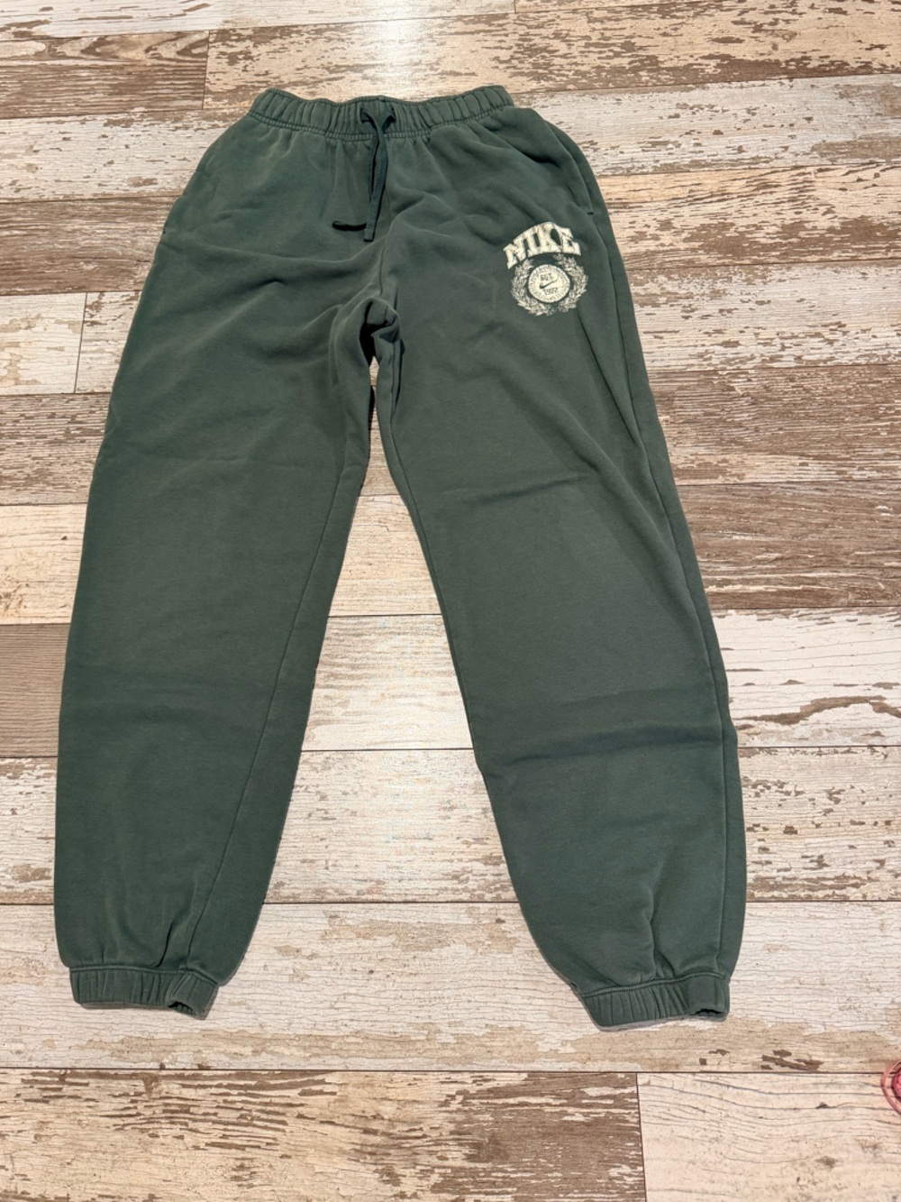 Nike Green Sweatpants with Crest Logo Size XS